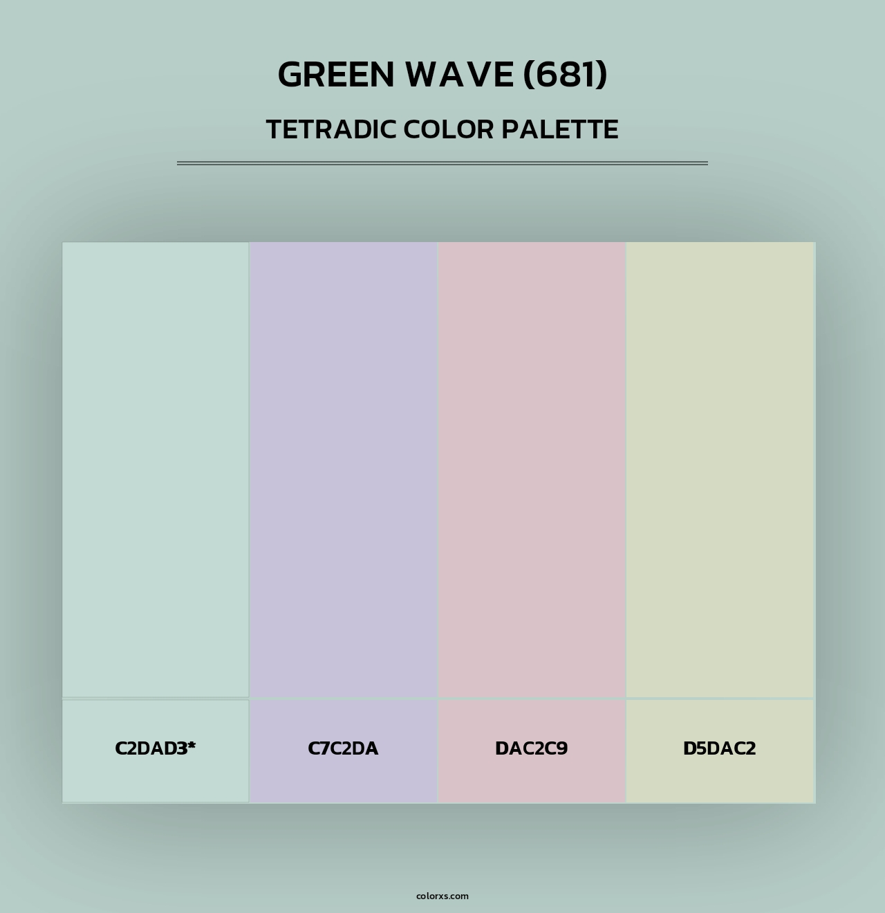Green Wave (681) - Tetradic Color Palette