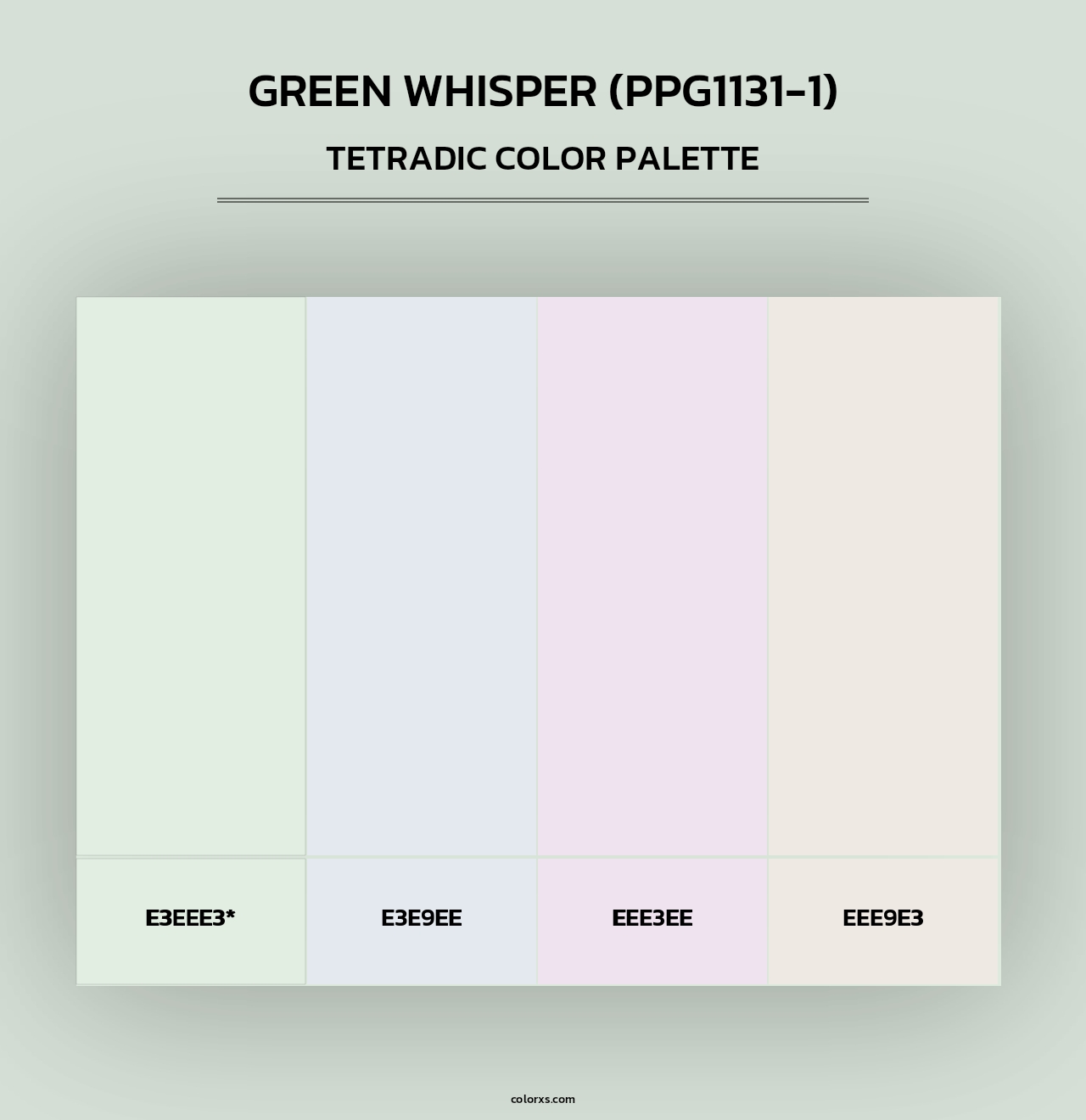Green Whisper (PPG1131-1) - Tetradic Color Palette