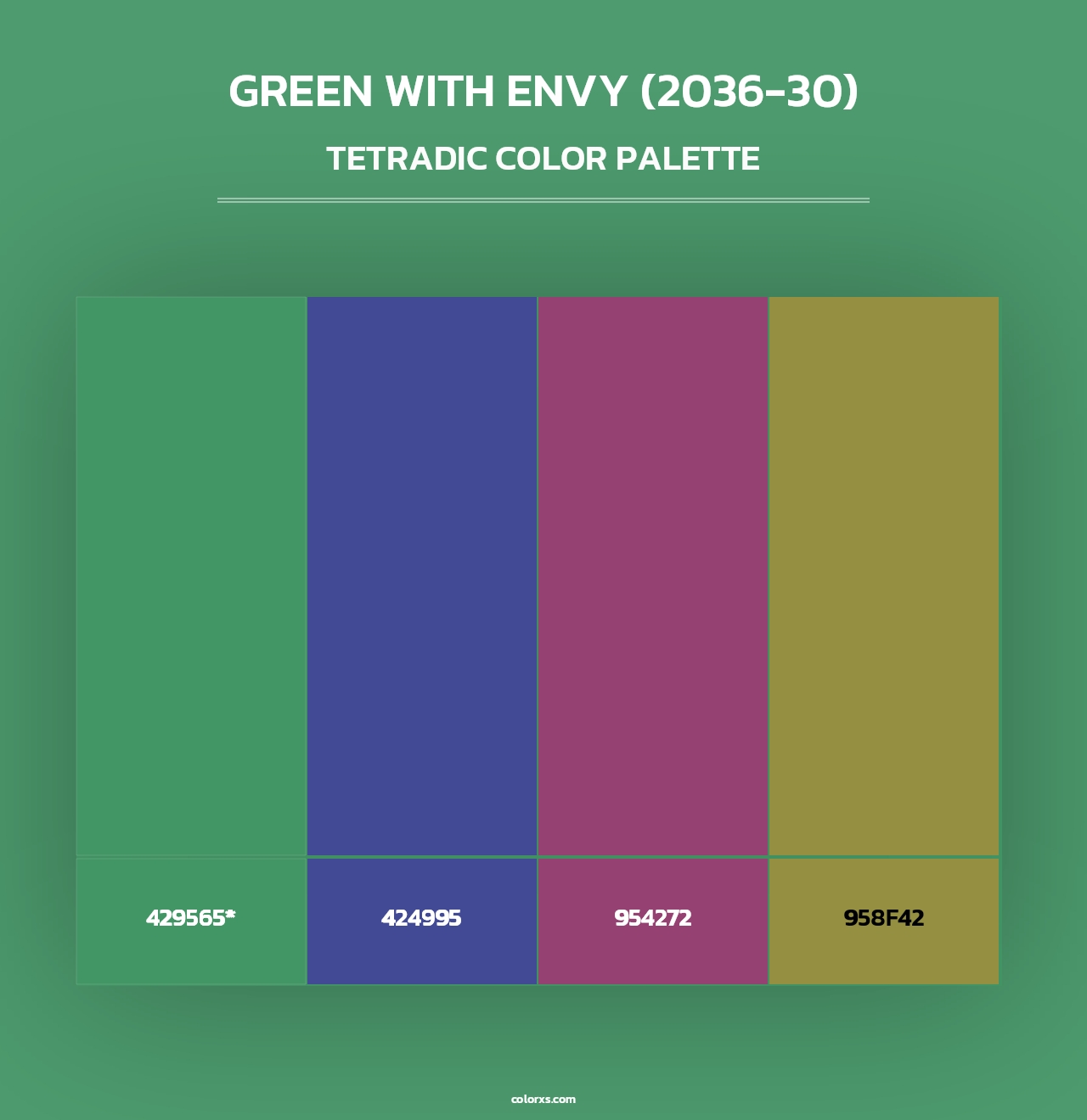Green with Envy (2036-30) - Tetradic Color Palette