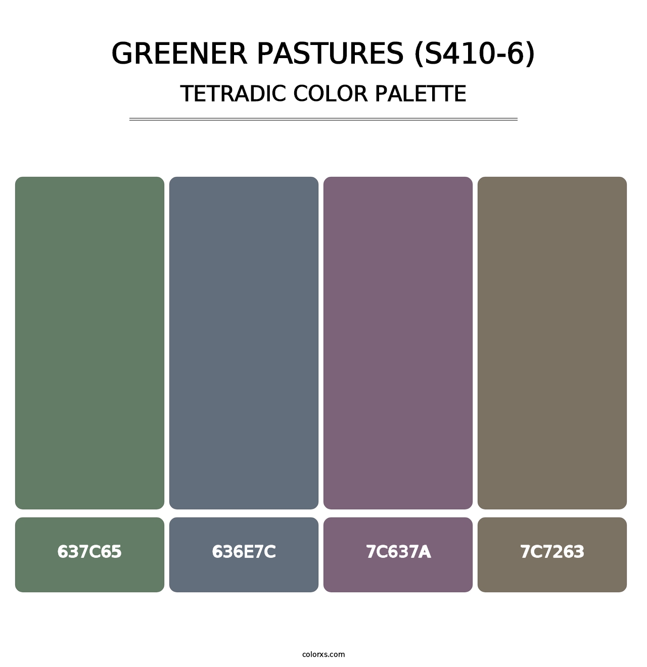 Greener Pastures (S410-6) - Tetradic Color Palette