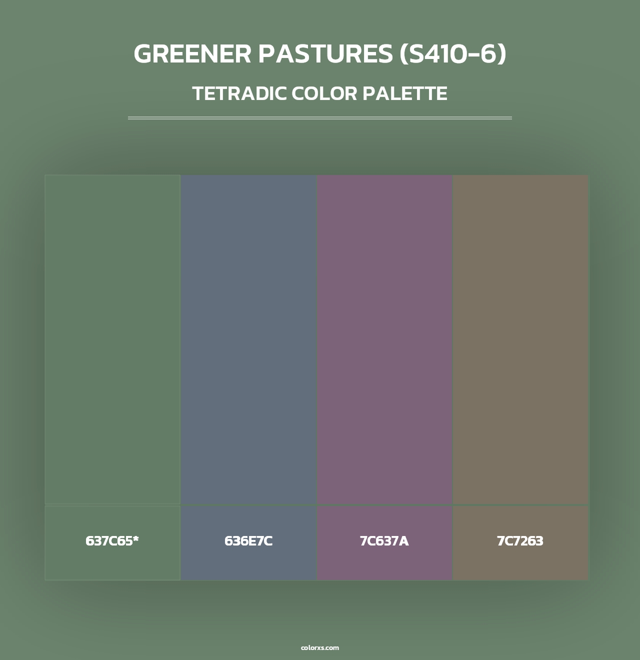 Greener Pastures (S410-6) - Tetradic Color Palette