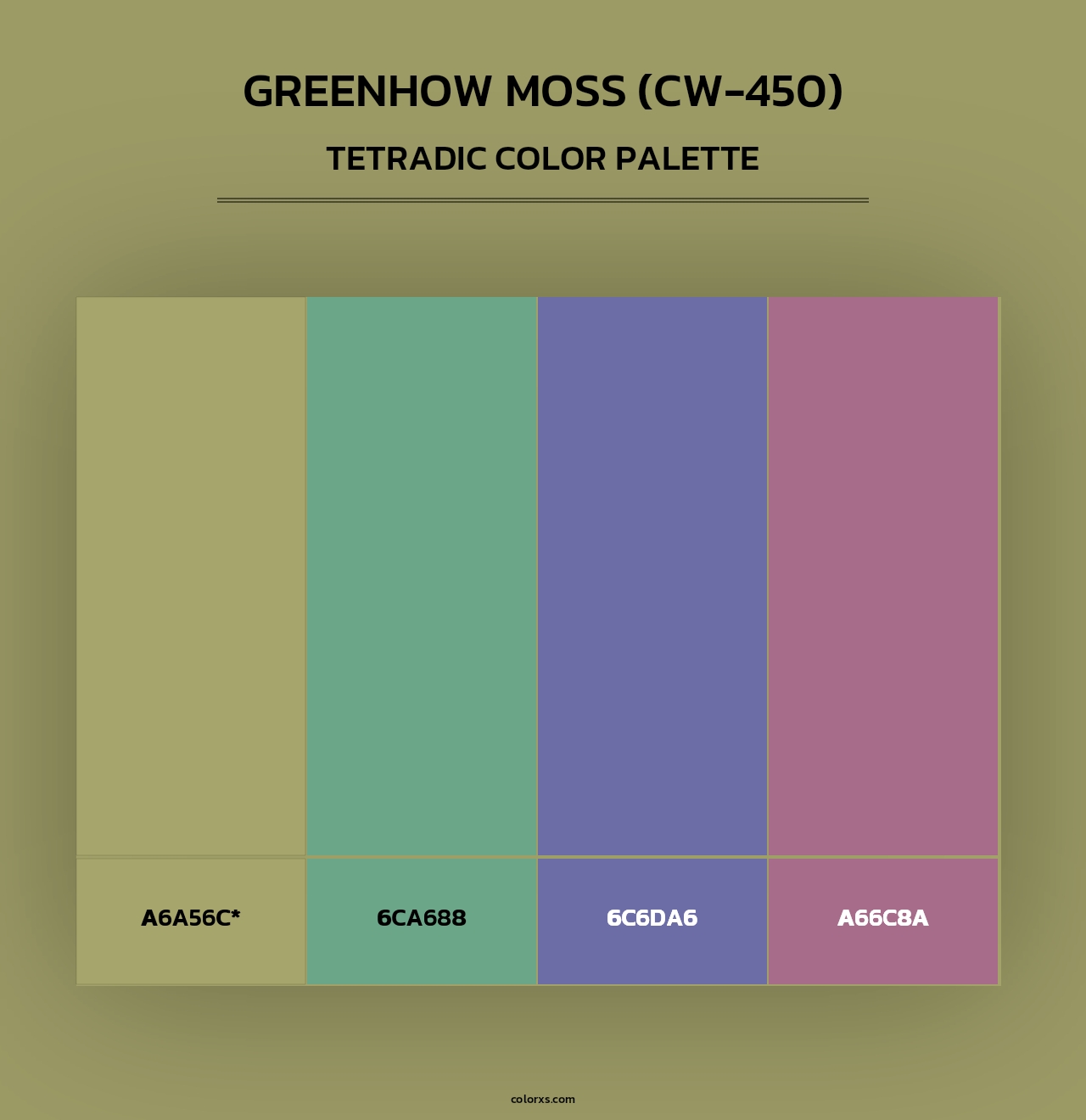 Greenhow Moss (CW-450) - Tetradic Color Palette