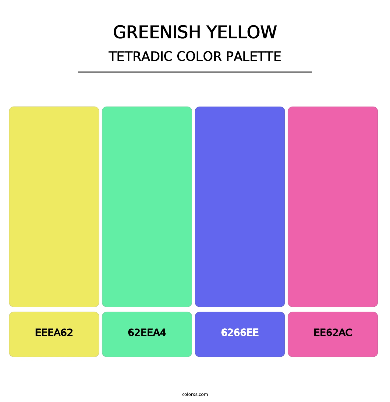 Greenish Yellow - Tetradic Color Palette