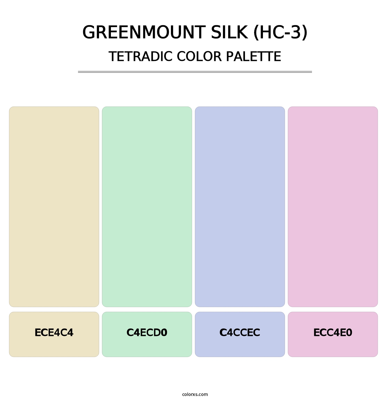 Greenmount Silk (HC-3) - Tetradic Color Palette