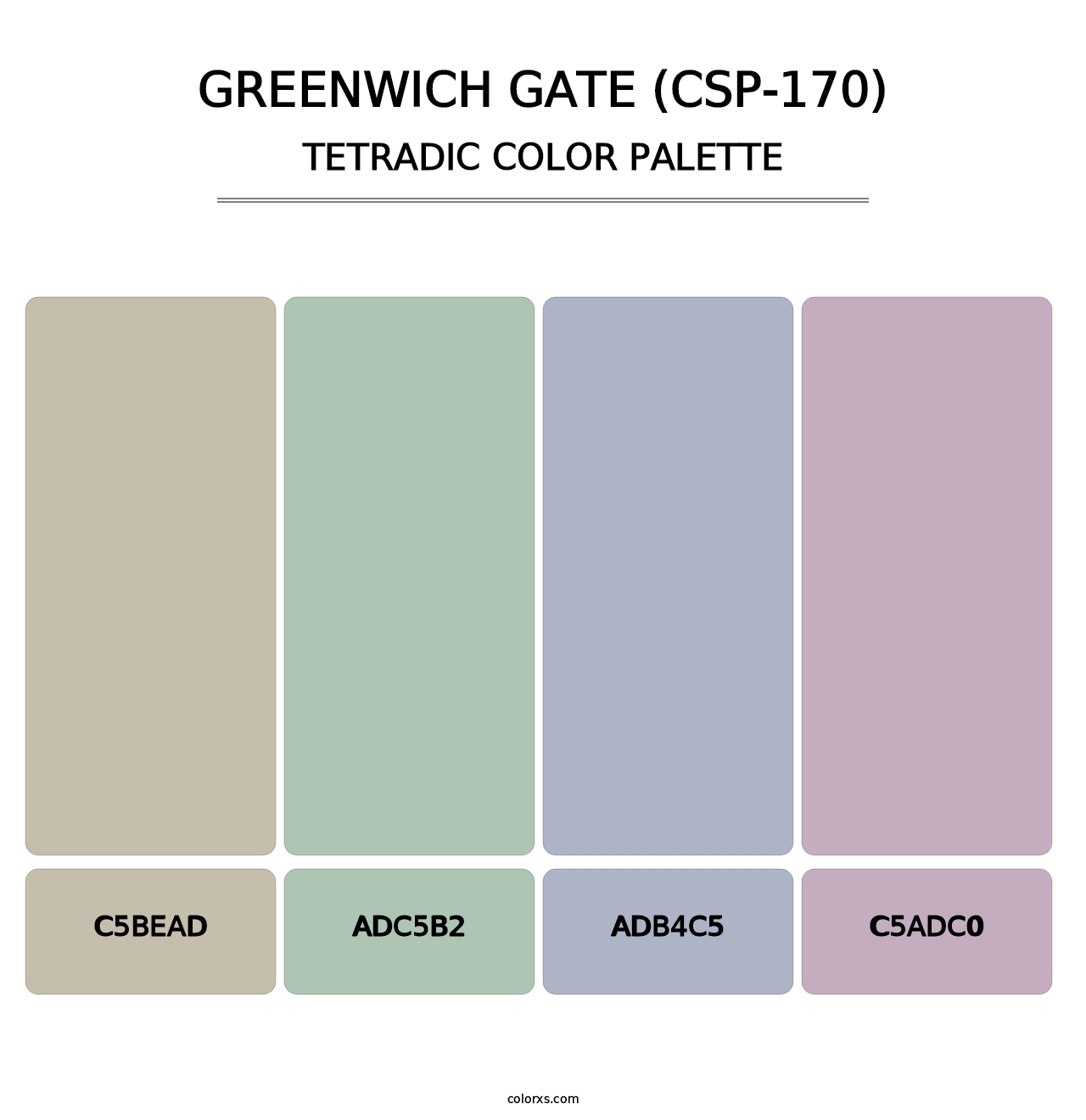 Greenwich Gate (CSP-170) - Tetradic Color Palette