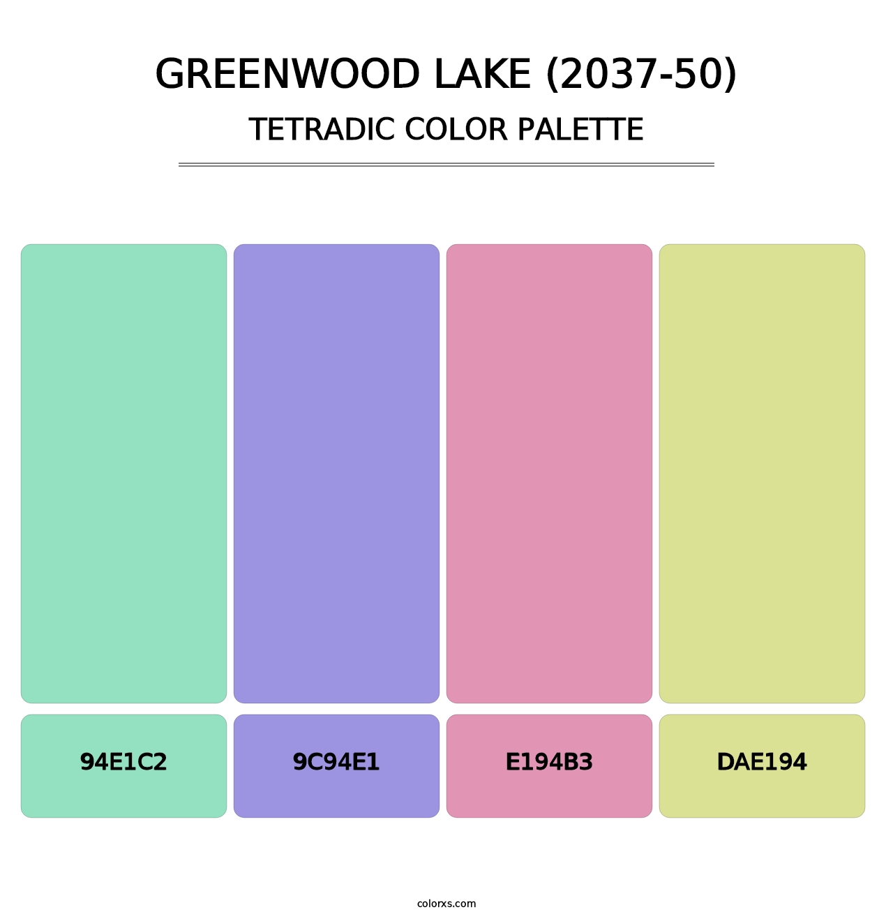 Greenwood Lake (2037-50) - Tetradic Color Palette