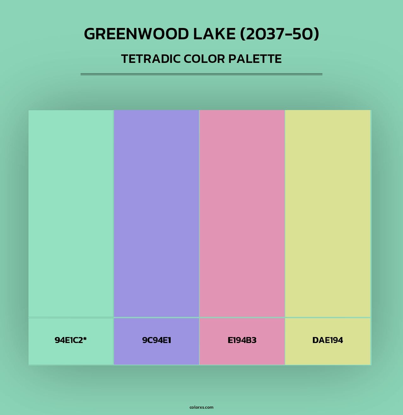 Greenwood Lake (2037-50) - Tetradic Color Palette