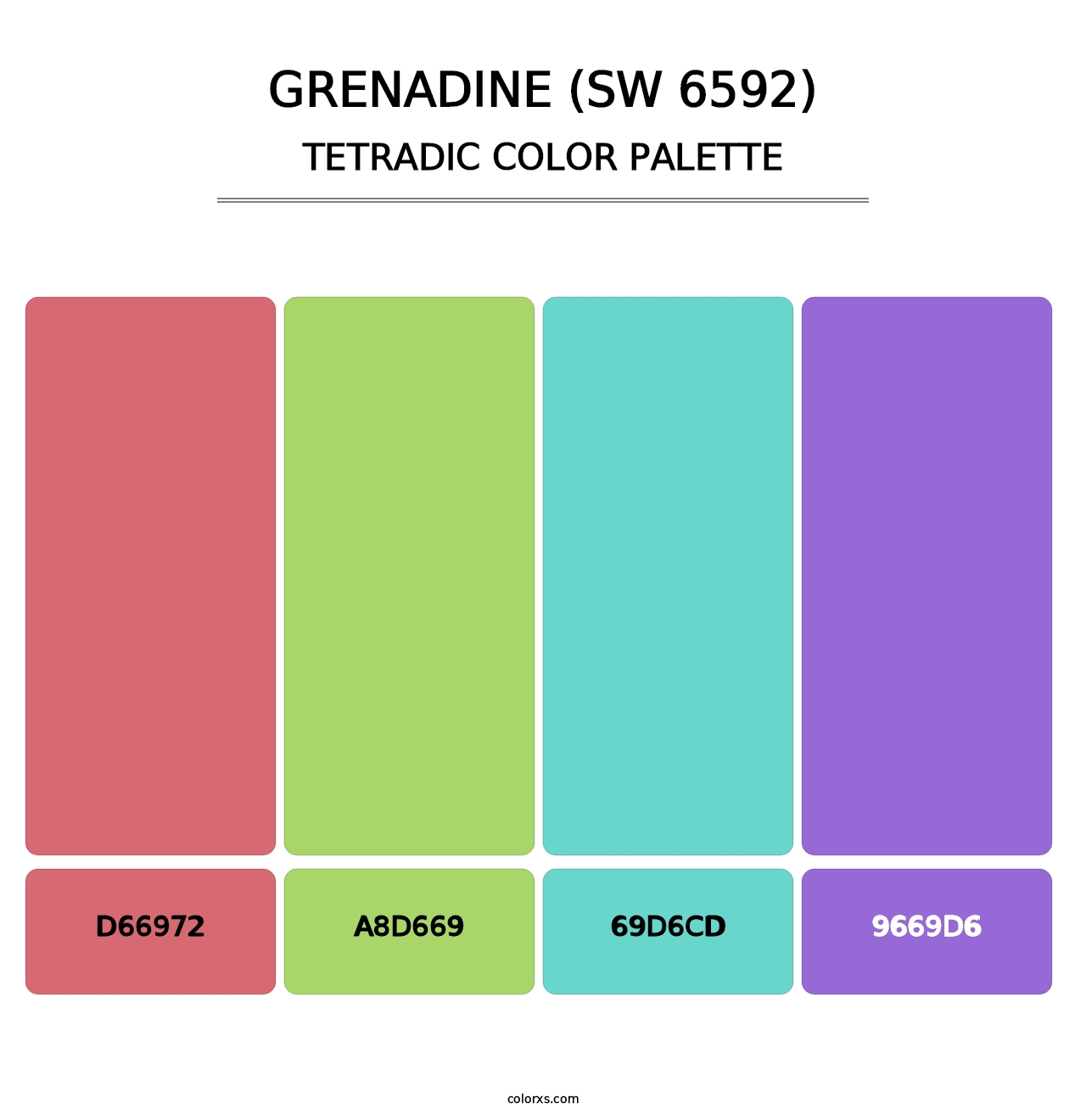 Grenadine (SW 6592) - Tetradic Color Palette