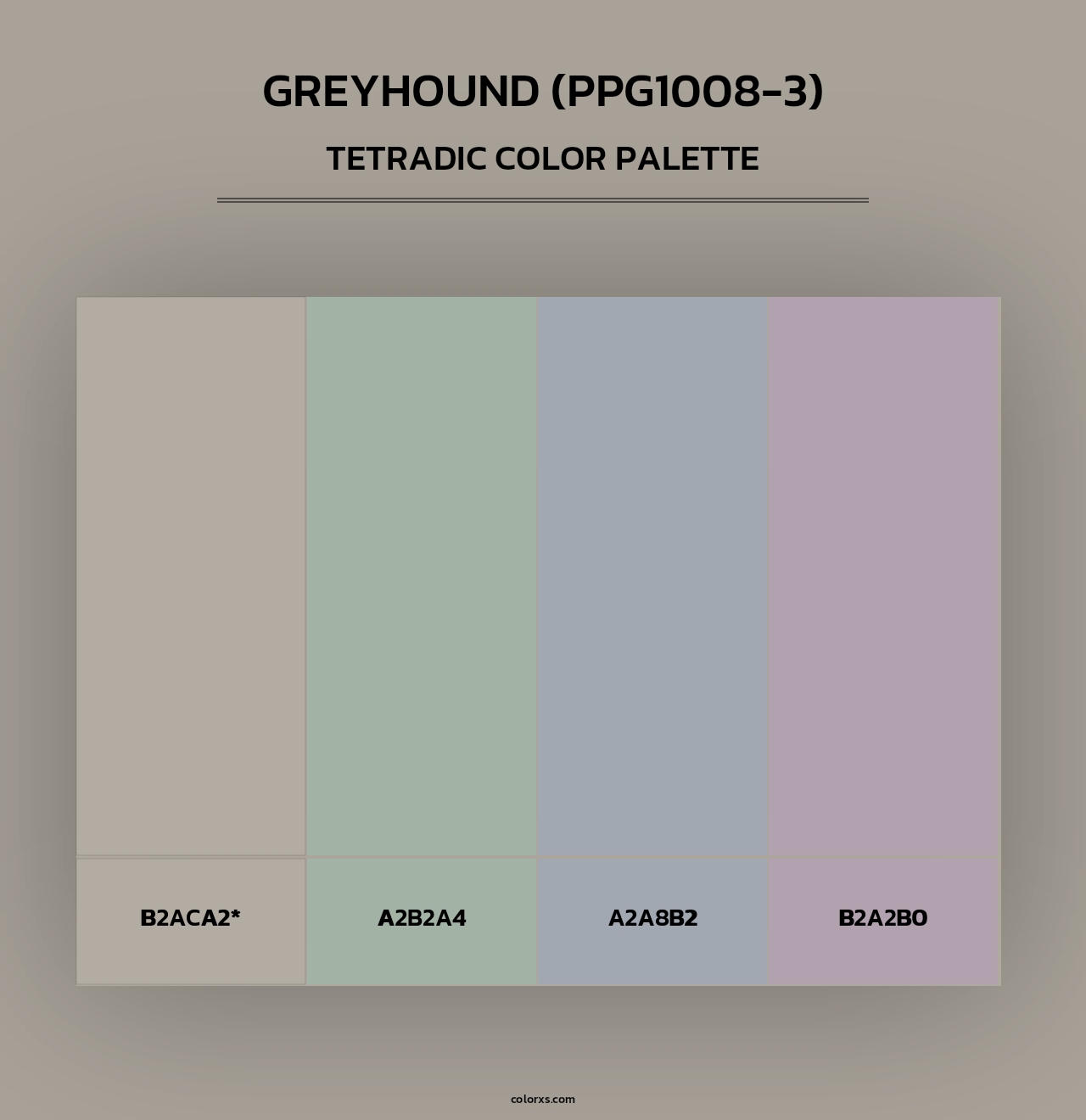 Greyhound (PPG1008-3) - Tetradic Color Palette