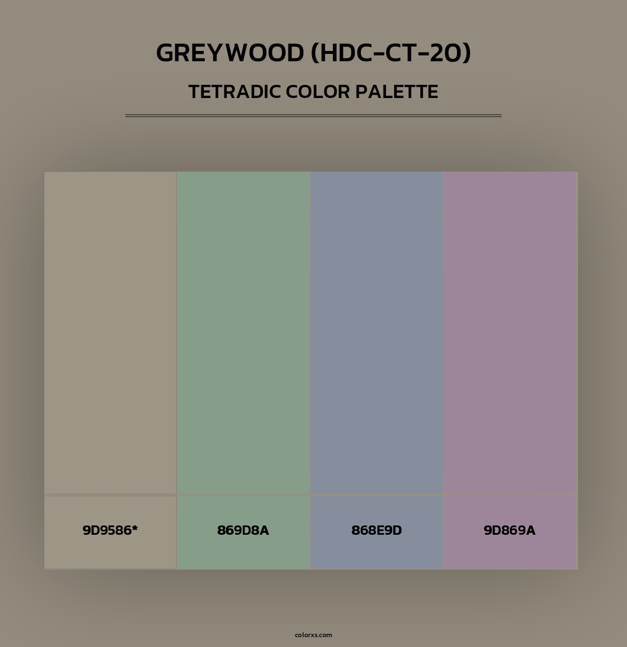 Greywood (HDC-CT-20) - Tetradic Color Palette