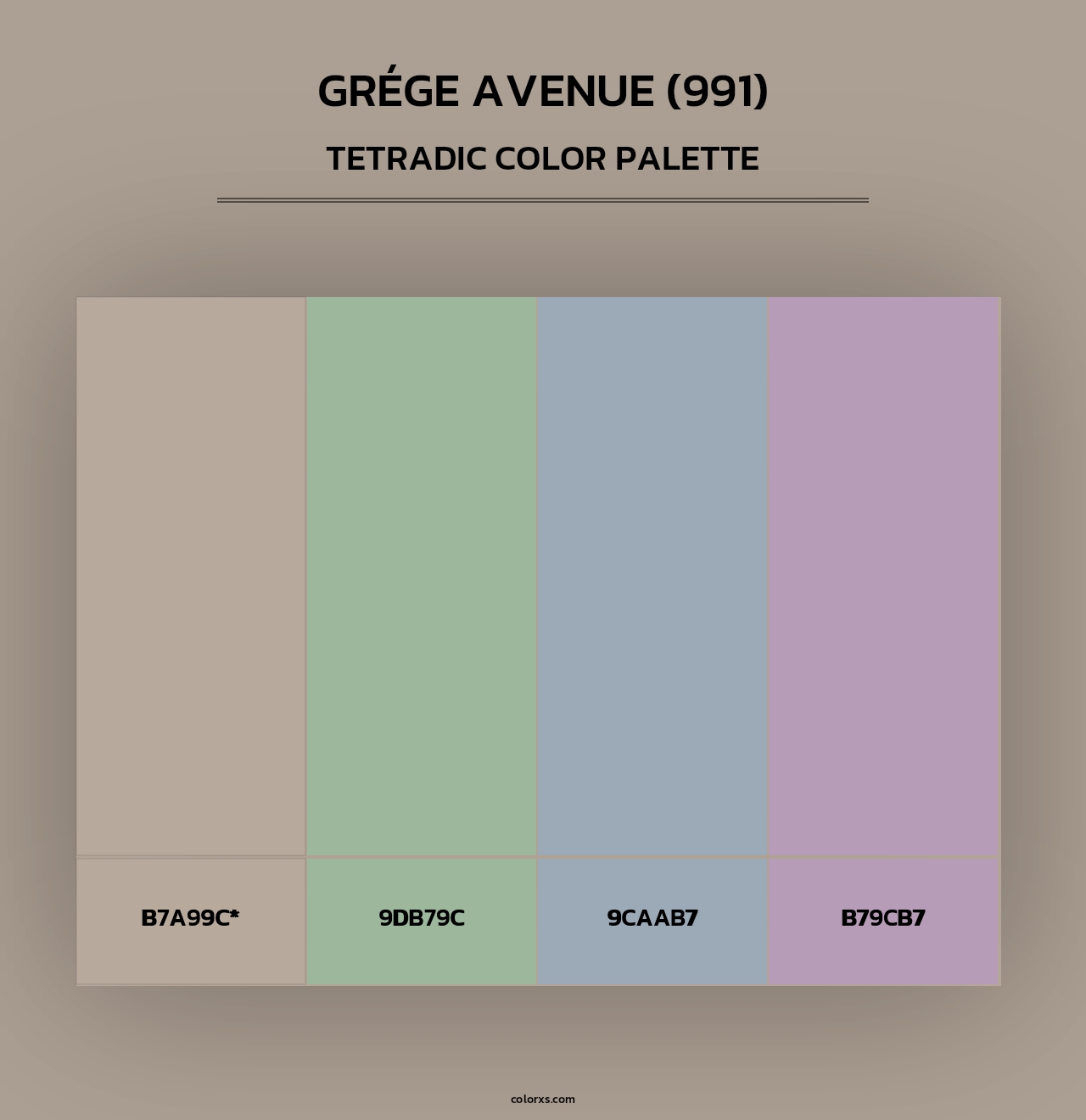 Grége Avenue (991) - Tetradic Color Palette