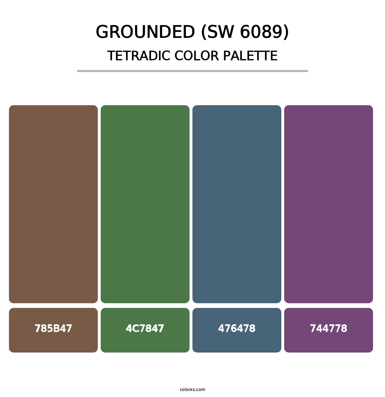 Grounded (SW 6089) - Tetradic Color Palette
