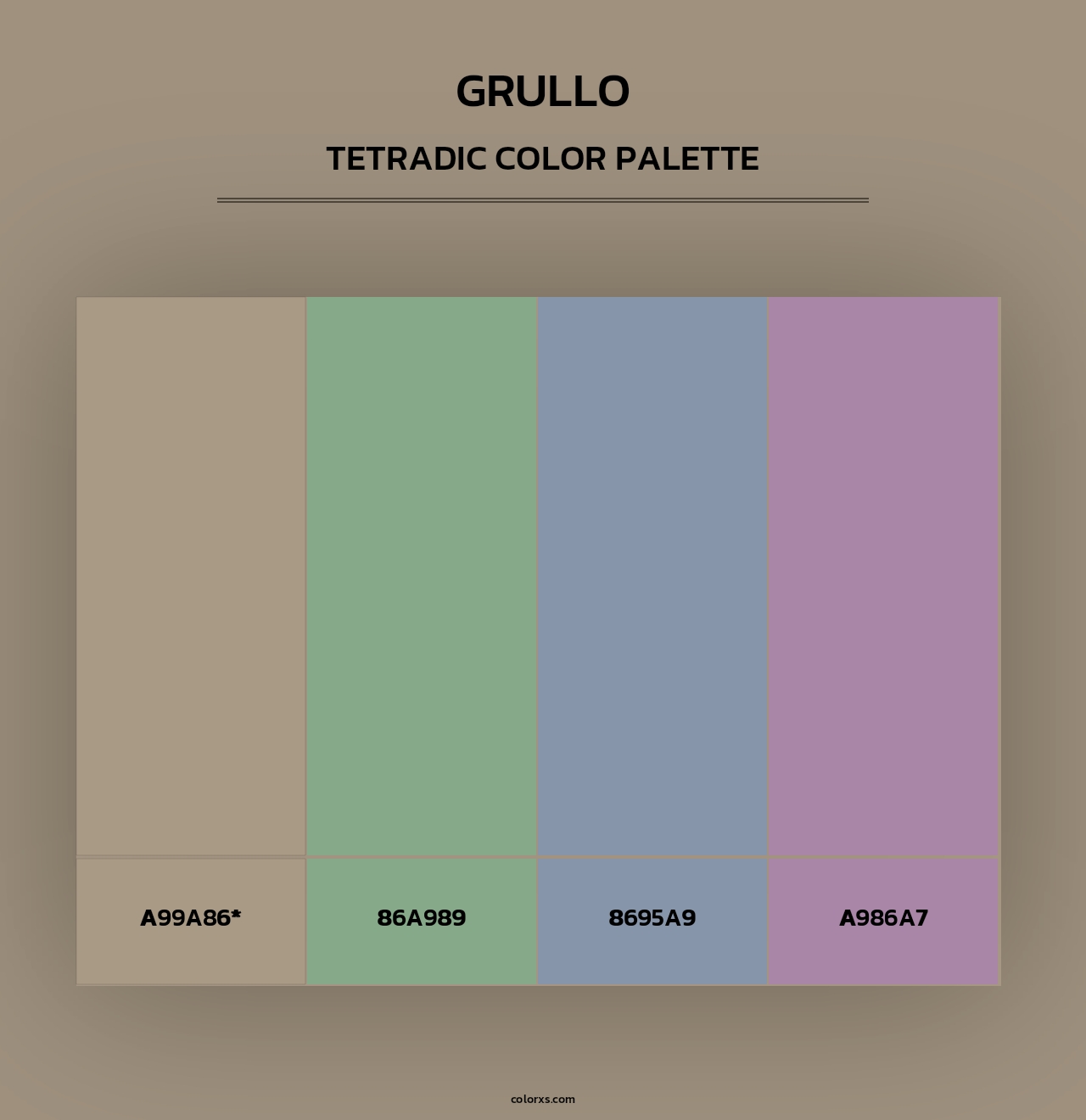 Grullo - Tetradic Color Palette