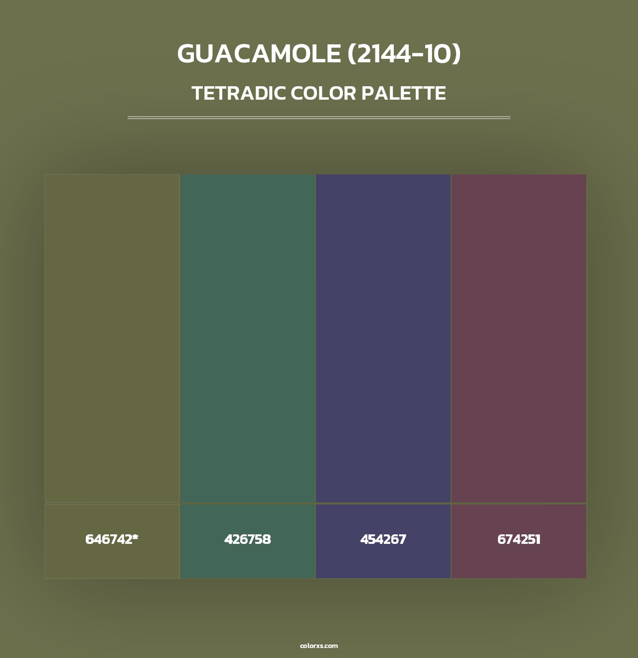 Guacamole (2144-10) - Tetradic Color Palette