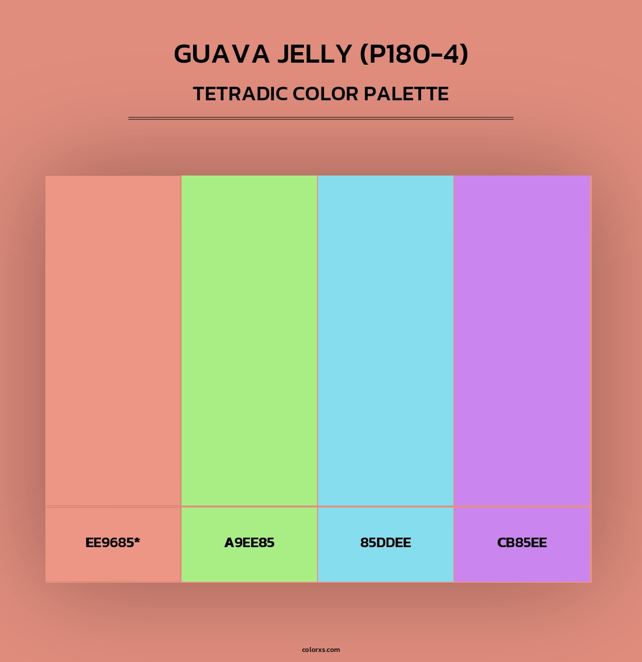 Guava Jelly (P180-4) - Tetradic Color Palette