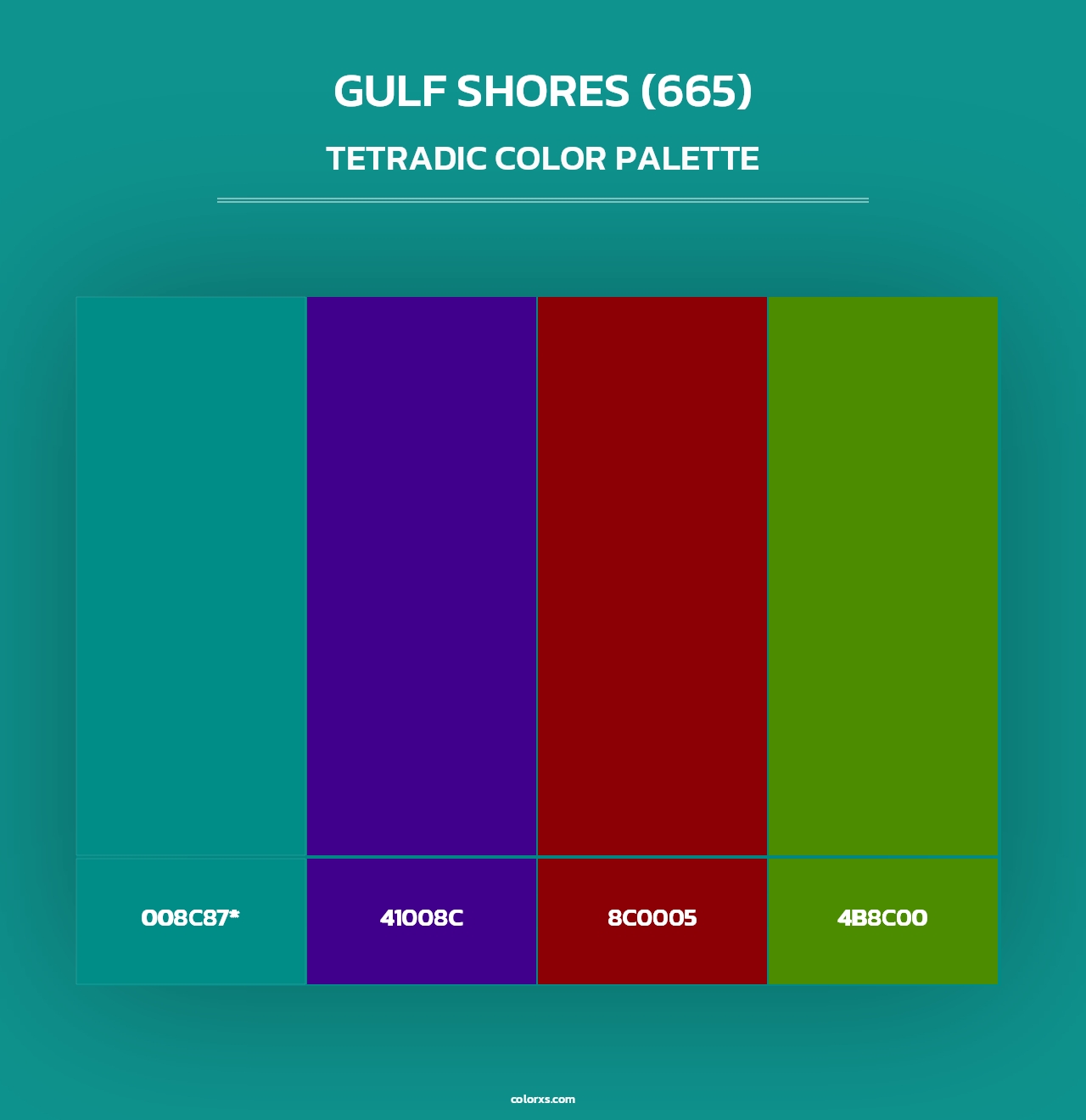 Gulf Shores (665) - Tetradic Color Palette