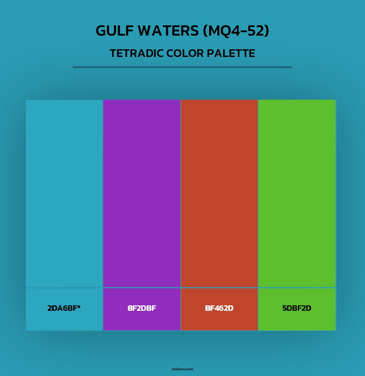 Gulf Waters (MQ4-52) - Tetradic Color Palette