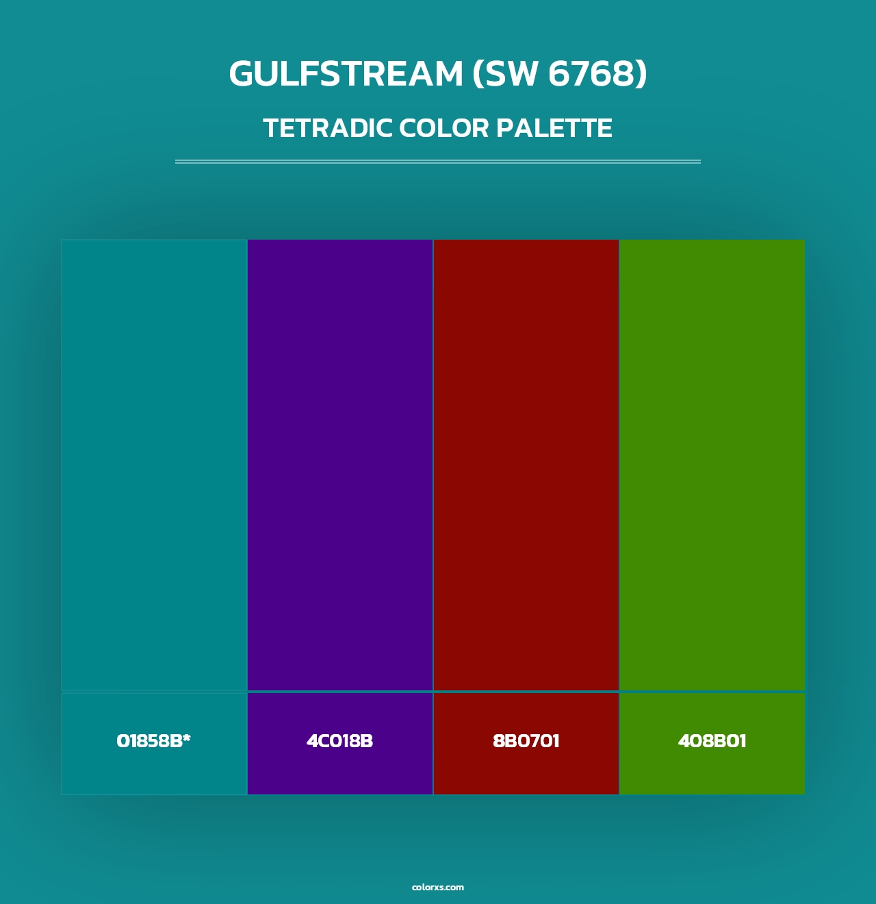Gulfstream (SW 6768) - Tetradic Color Palette