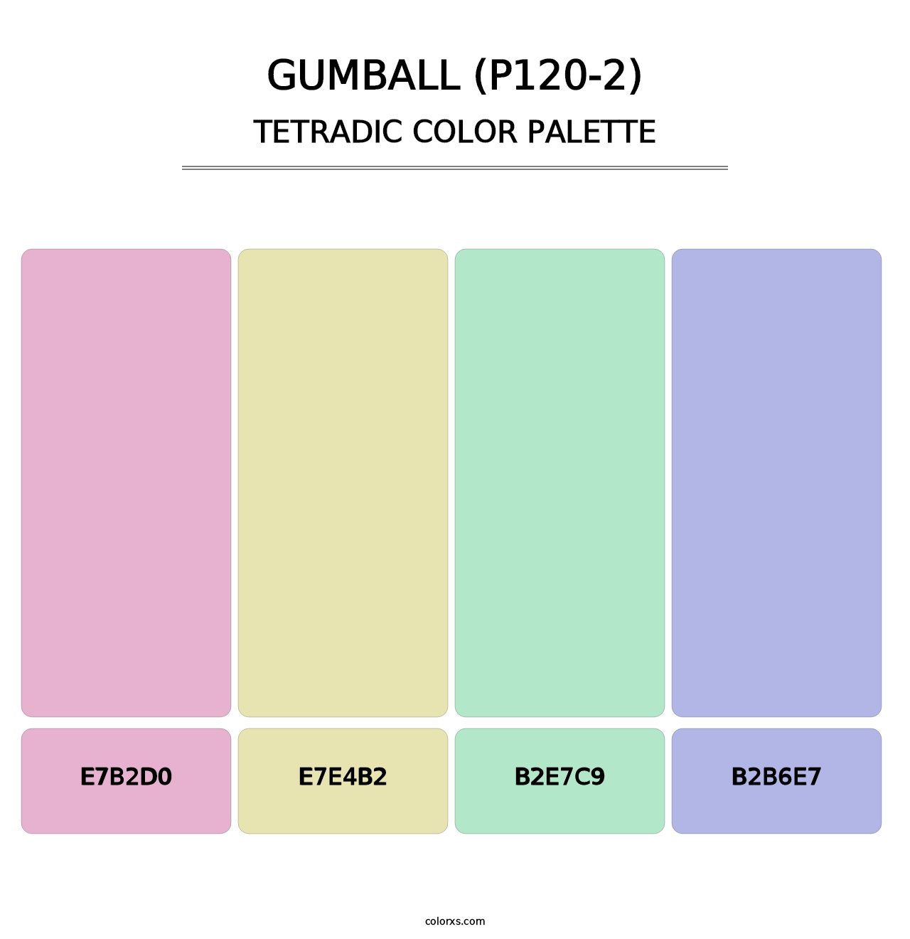 Gumball (P120-2) - Tetradic Color Palette