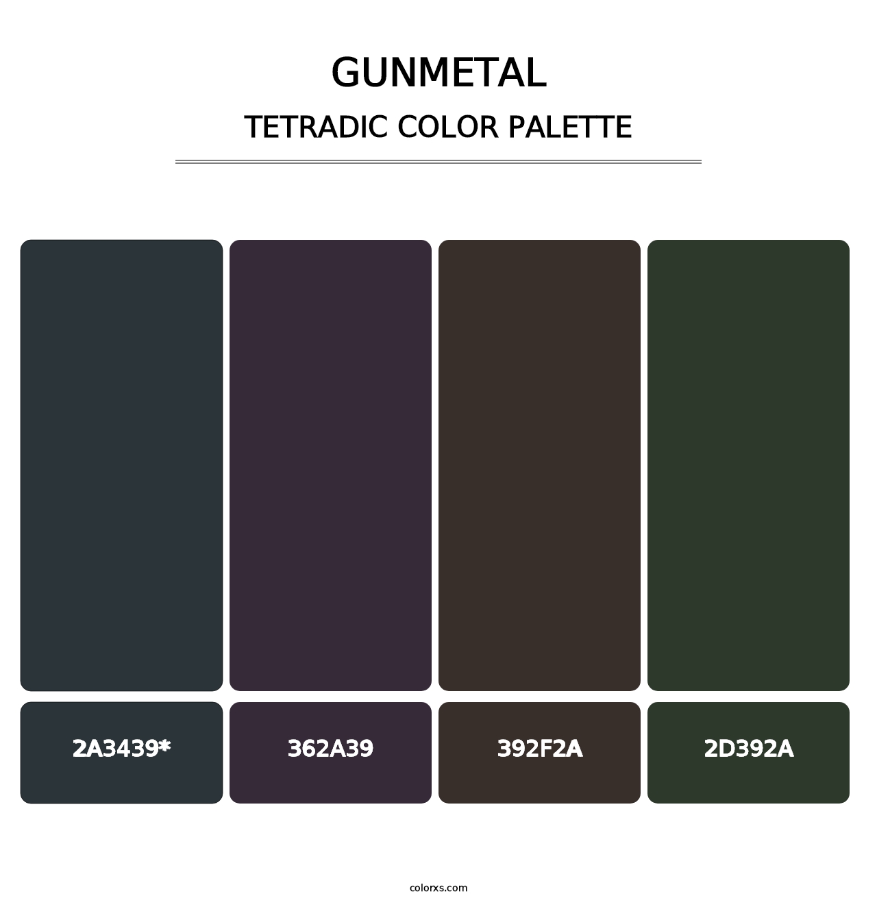 Gunmetal - Tetradic Color Palette