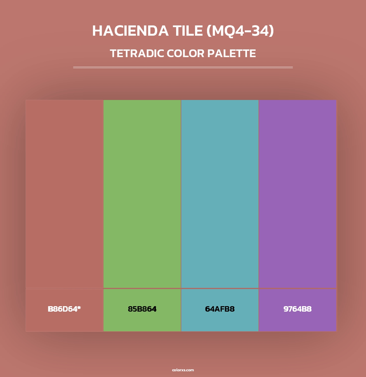 Hacienda Tile (MQ4-34) - Tetradic Color Palette