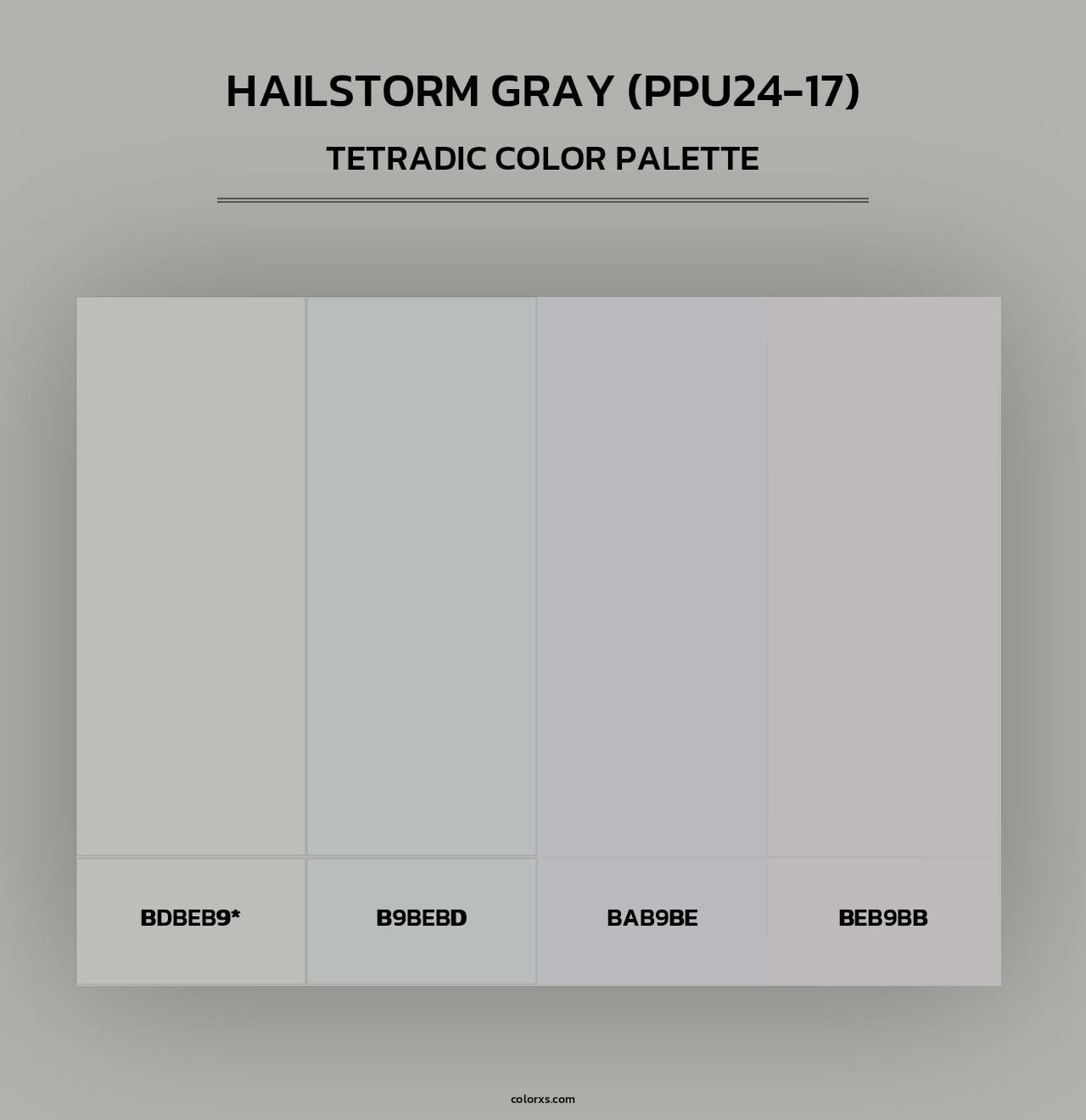 Hailstorm Gray (PPU24-17) - Tetradic Color Palette