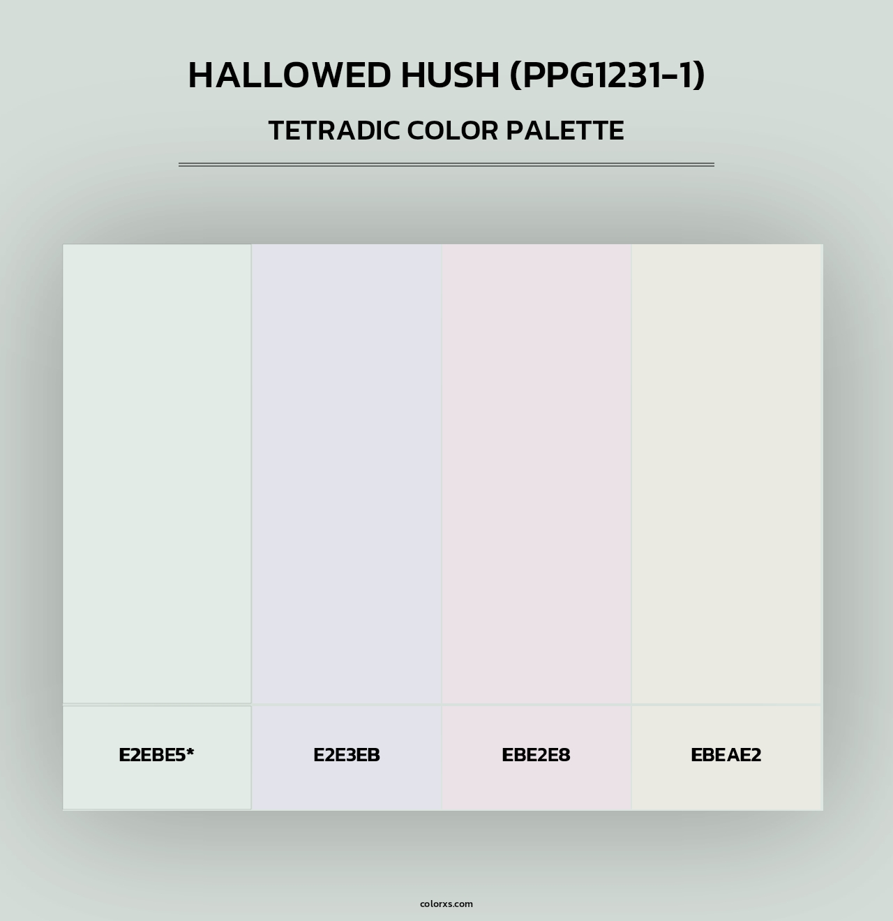 Hallowed Hush (PPG1231-1) - Tetradic Color Palette
