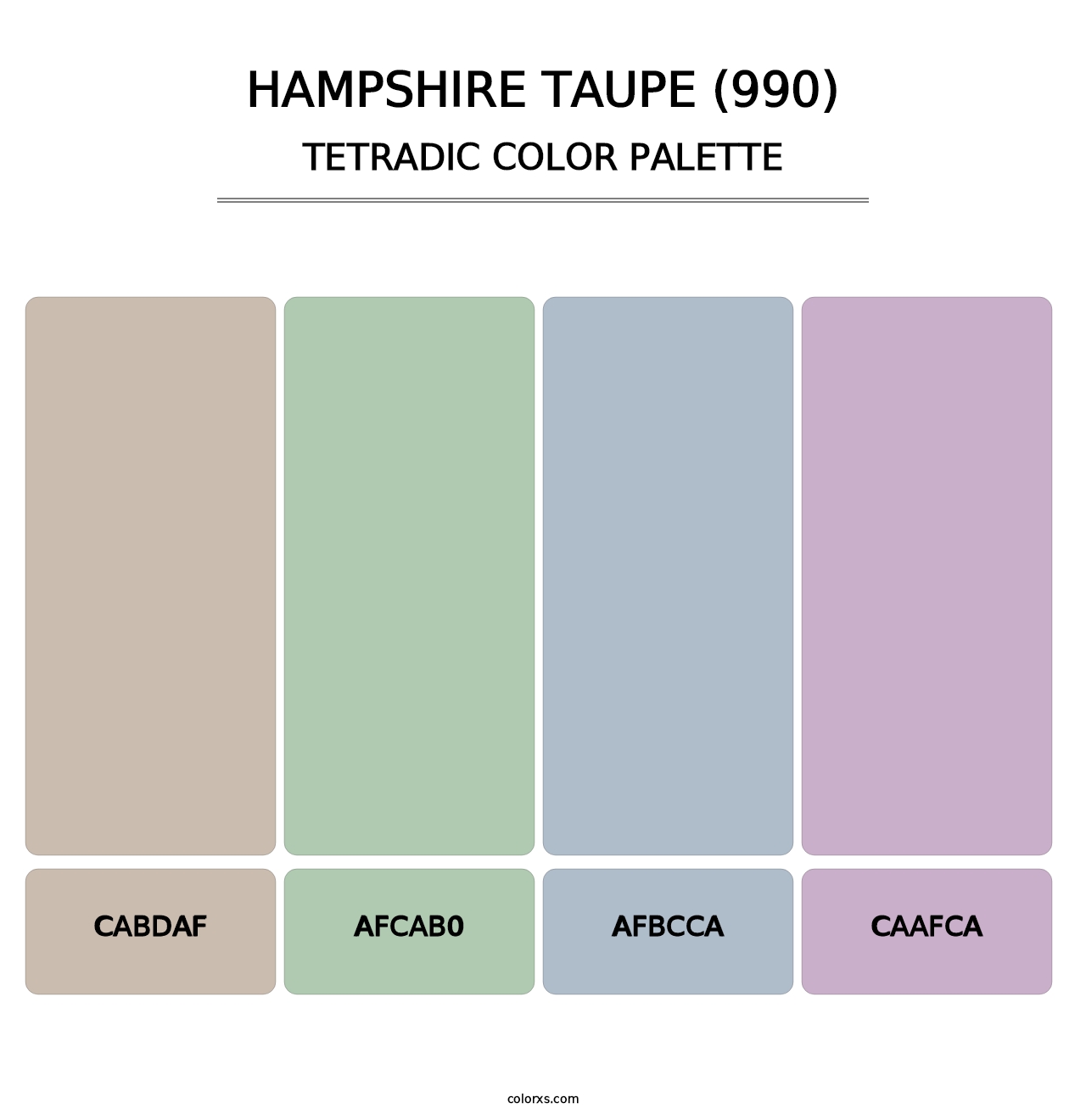 Hampshire Taupe (990) - Tetradic Color Palette