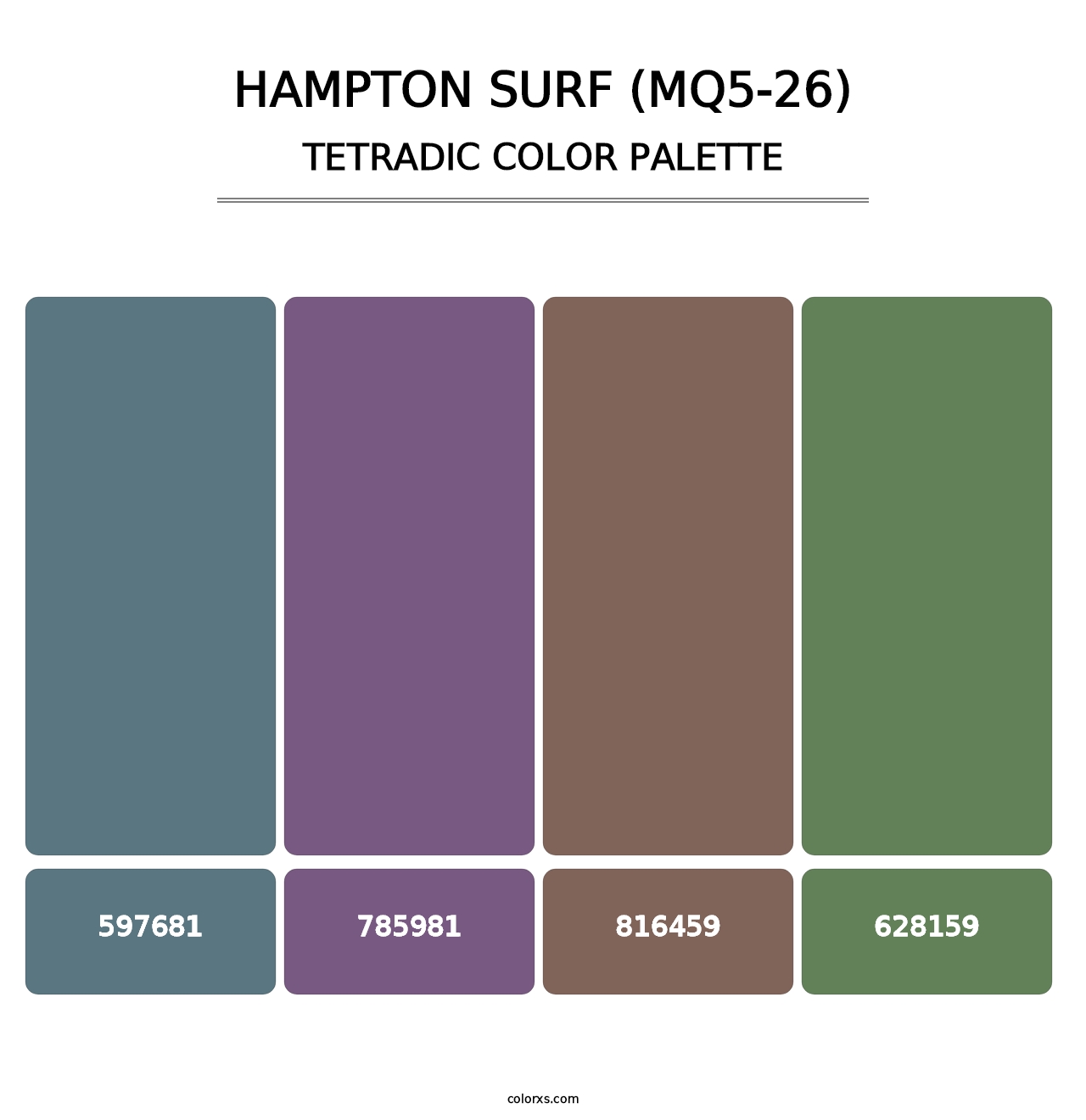 Hampton Surf (MQ5-26) - Tetradic Color Palette