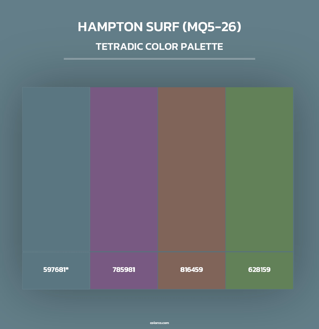 Hampton Surf (MQ5-26) - Tetradic Color Palette