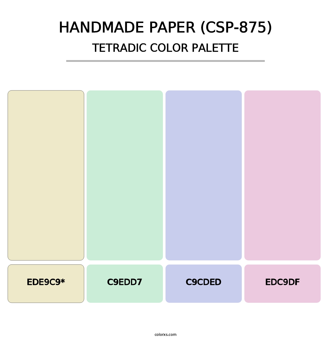 Handmade Paper (CSP-875) - Tetradic Color Palette