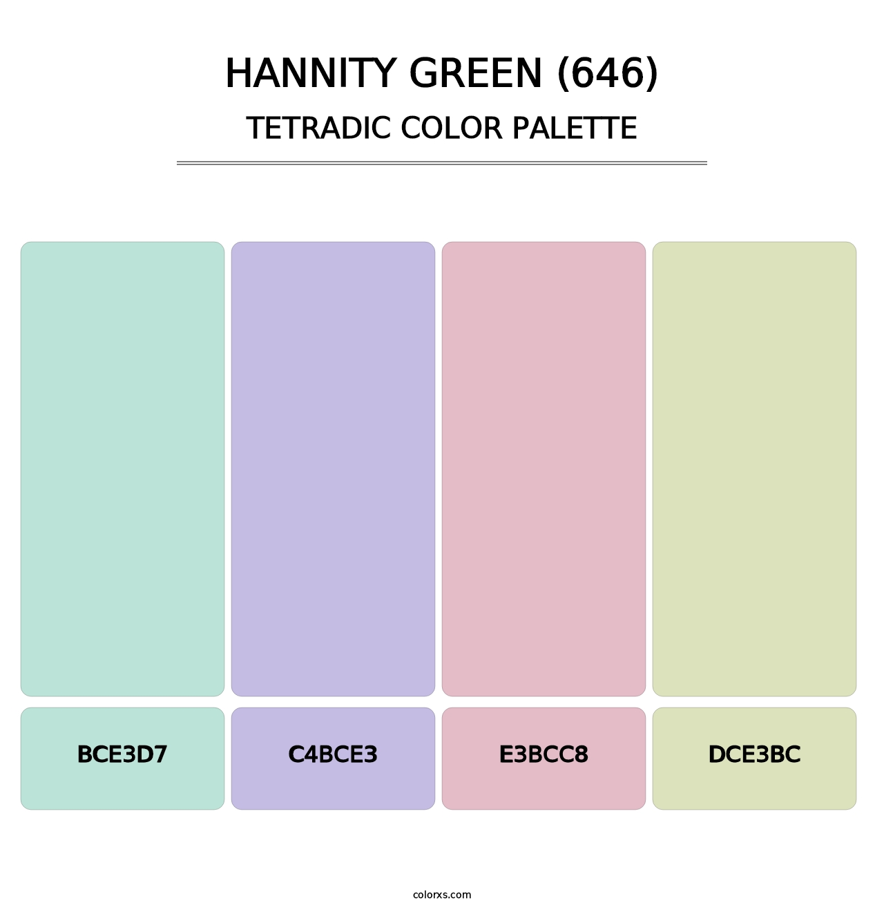 Hannity Green (646) - Tetradic Color Palette