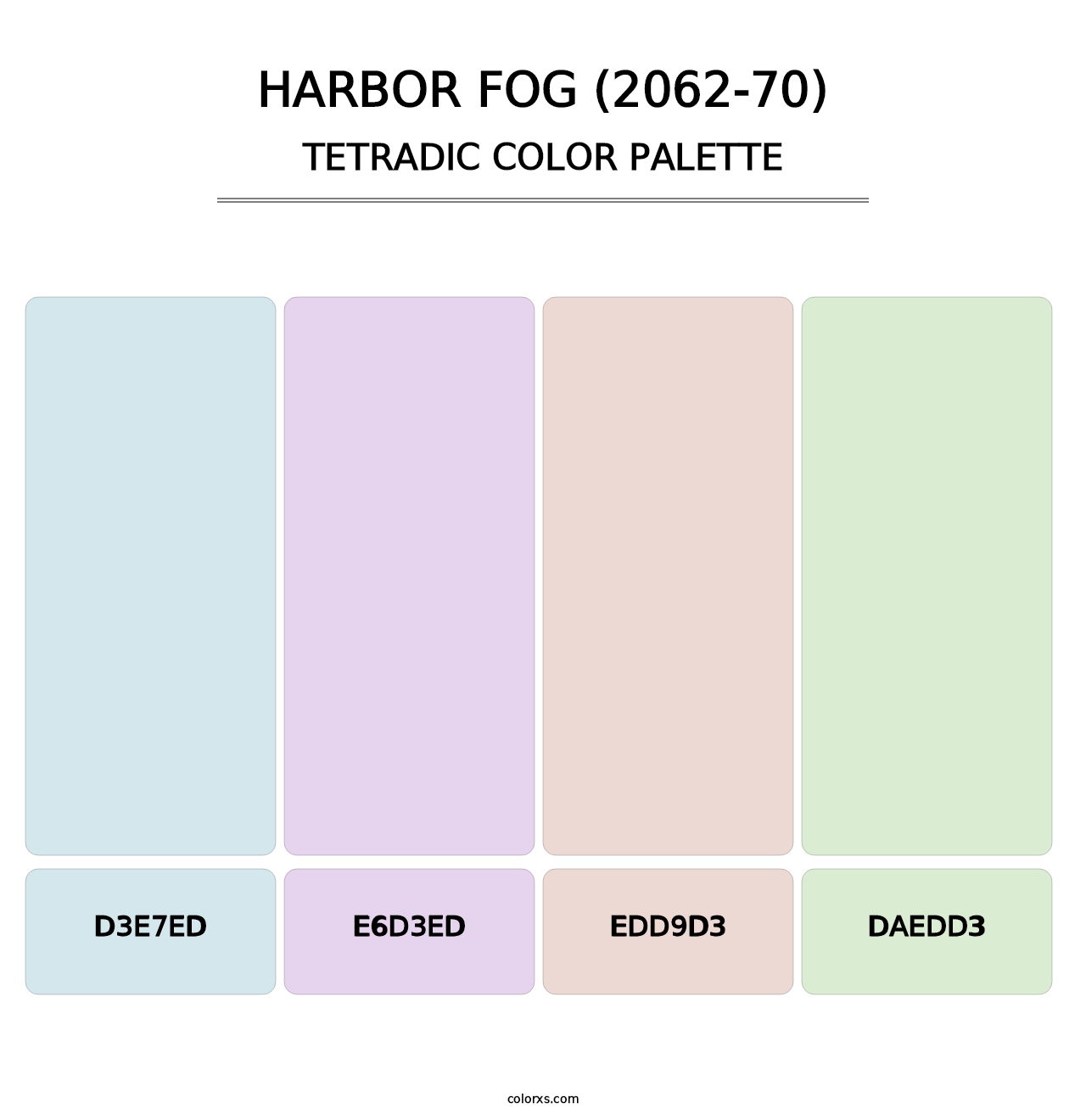 Harbor Fog (2062-70) - Tetradic Color Palette