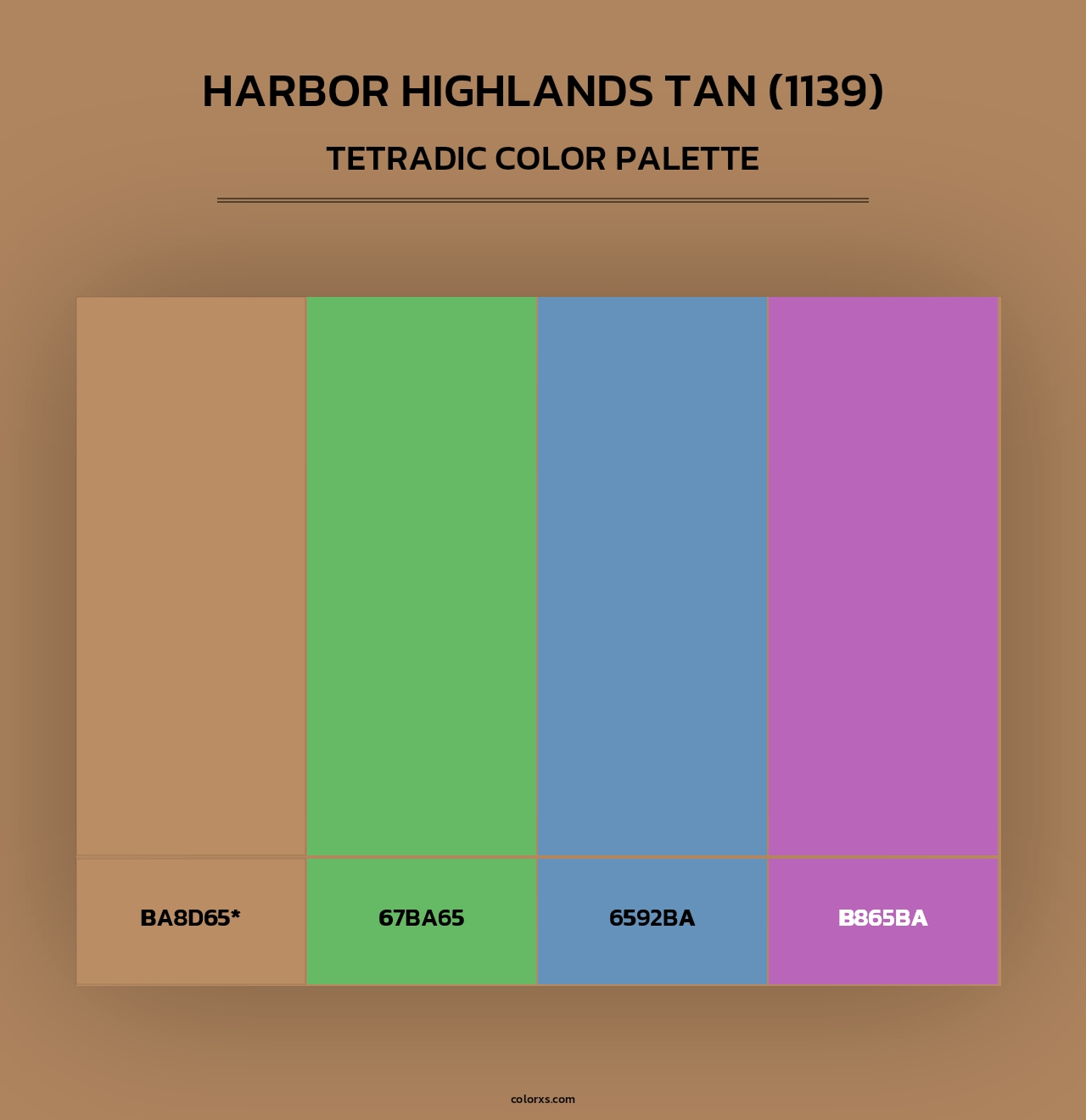 Harbor Highlands Tan (1139) - Tetradic Color Palette