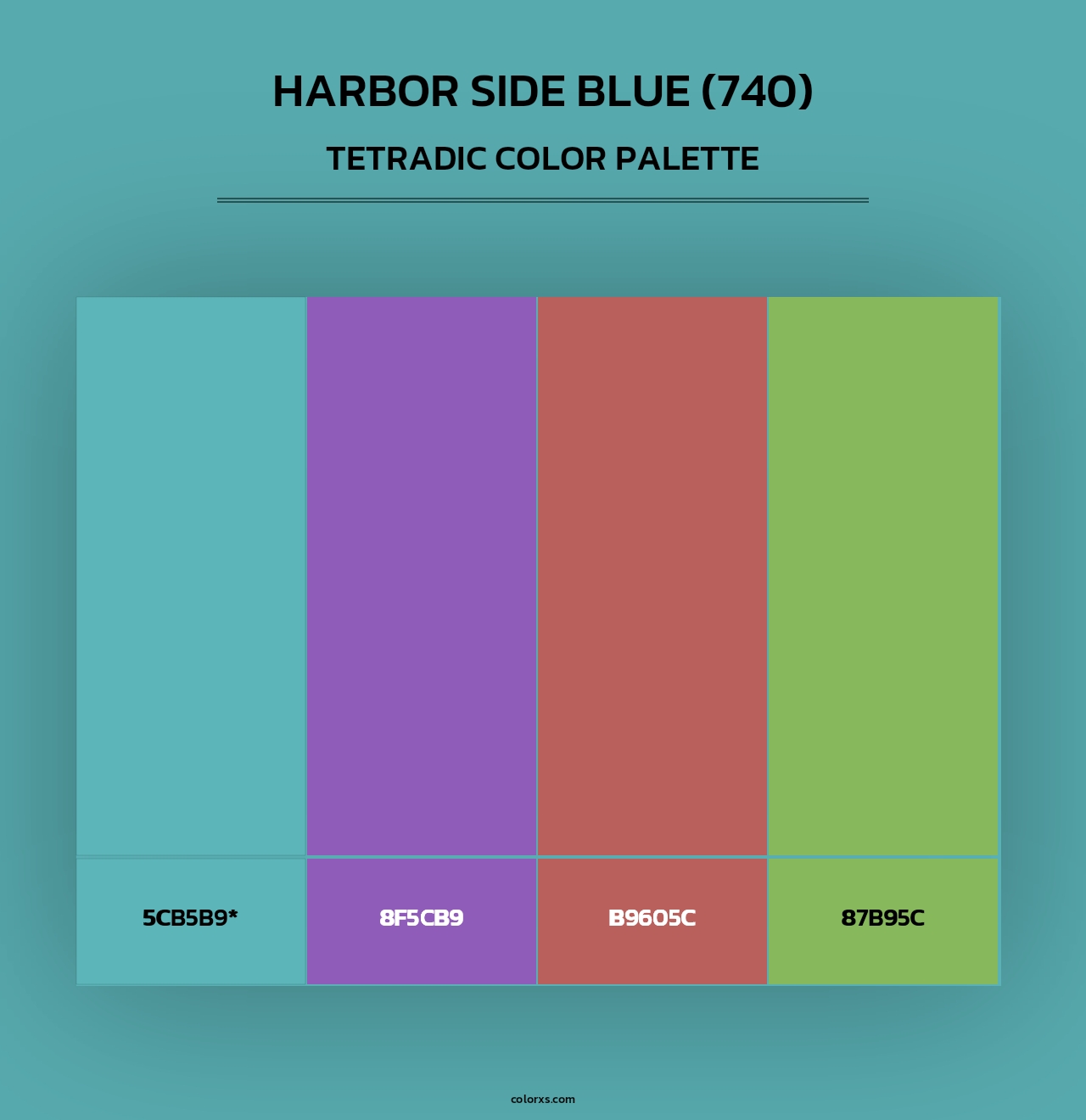 Harbor Side Blue (740) - Tetradic Color Palette