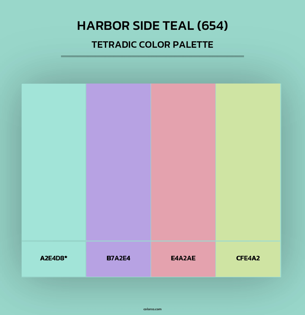 Harbor Side Teal (654) - Tetradic Color Palette