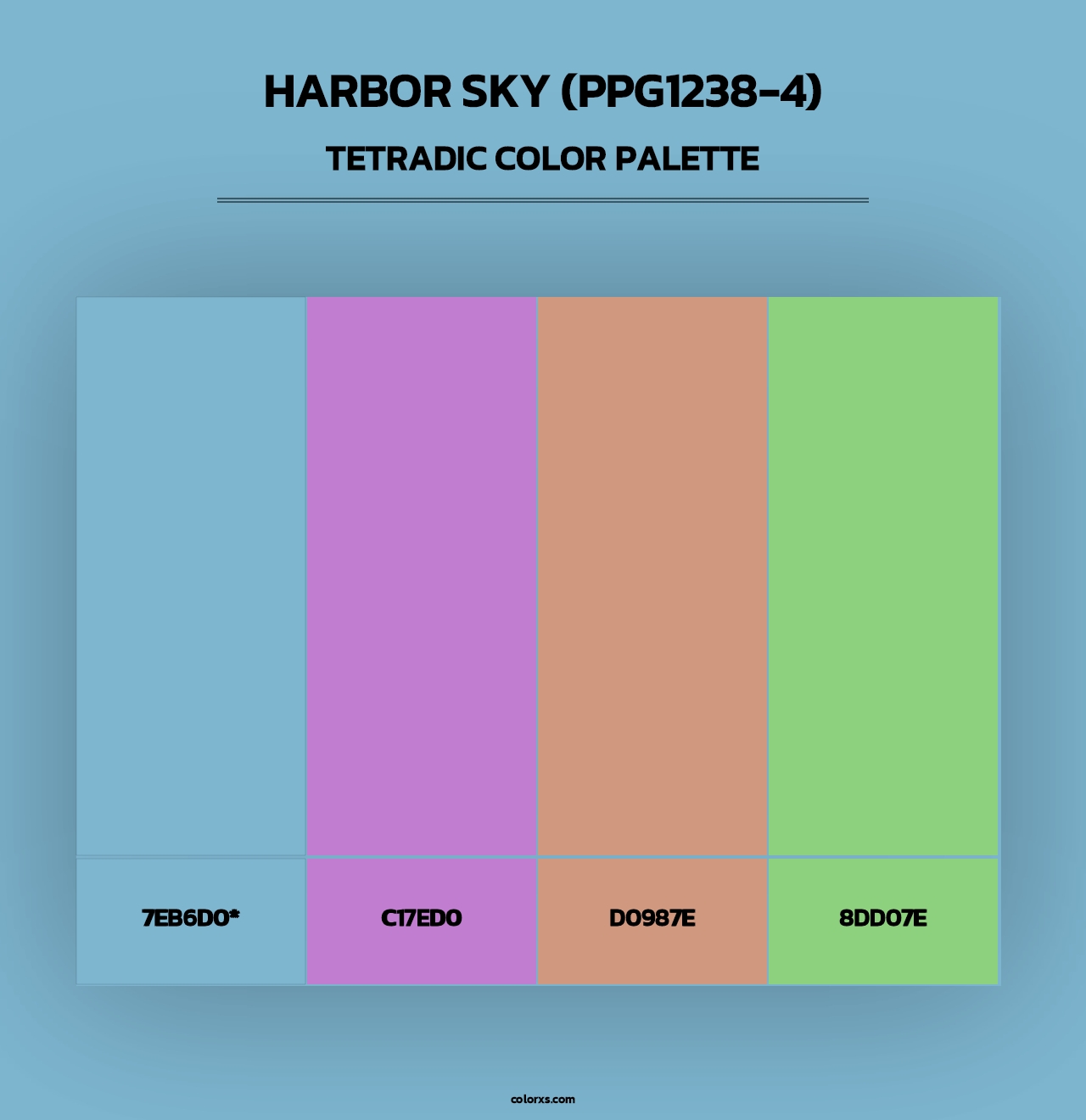Harbor Sky (PPG1238-4) - Tetradic Color Palette