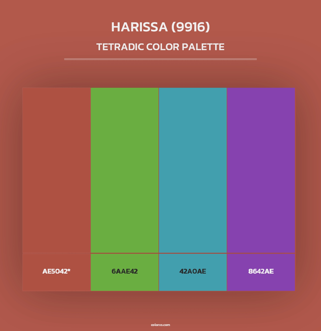 Harissa (9916) - Tetradic Color Palette