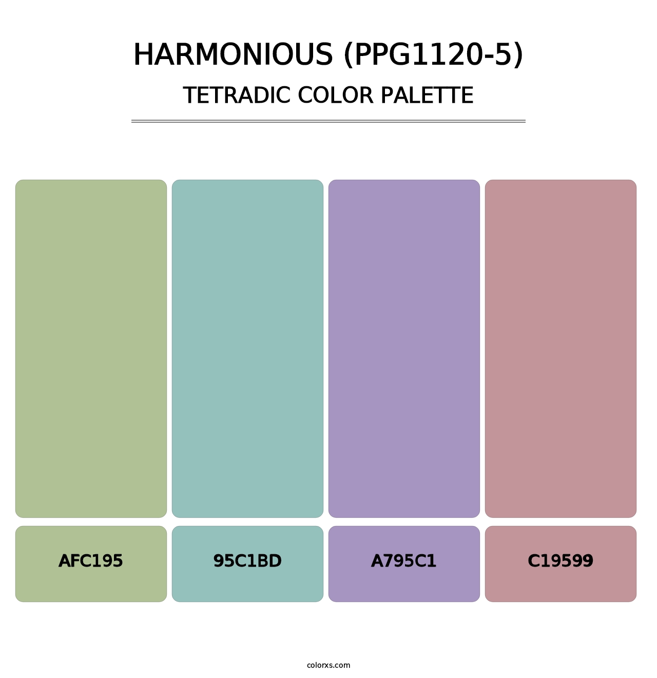 Harmonious (PPG1120-5) - Tetradic Color Palette