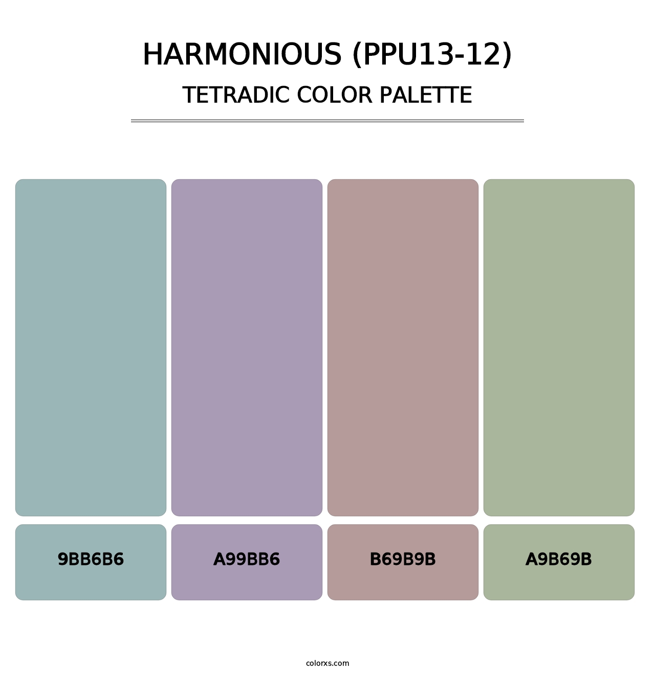 Harmonious (PPU13-12) - Tetradic Color Palette