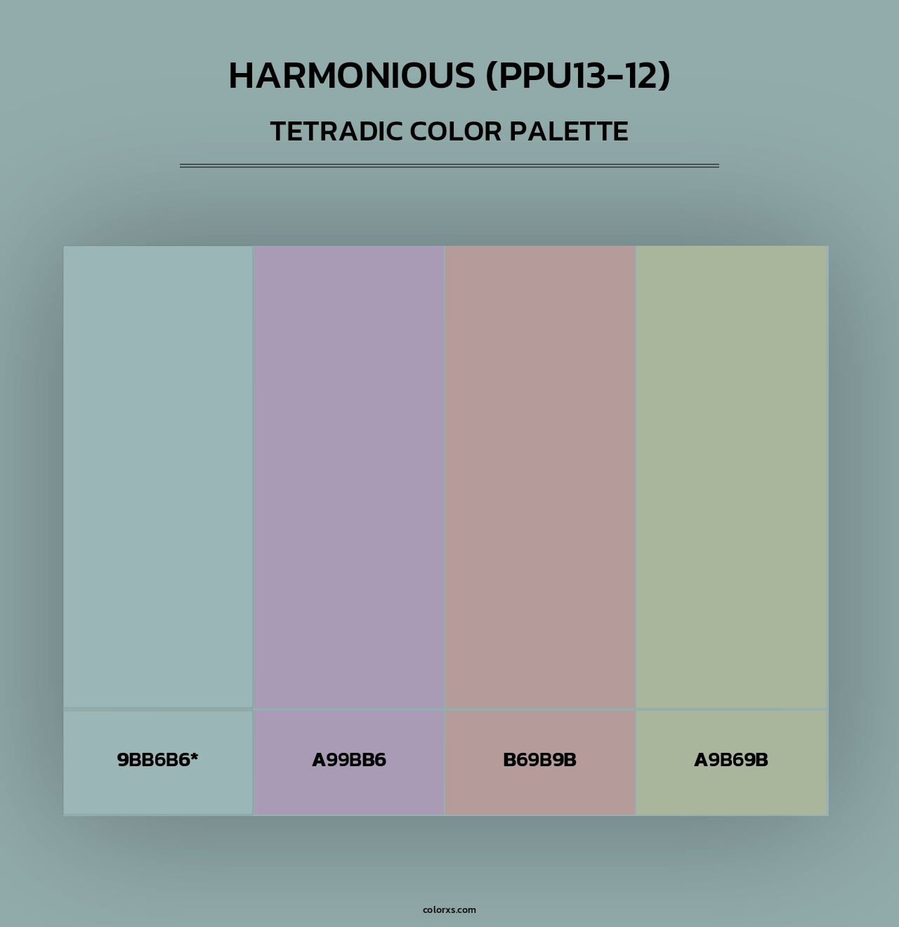 Harmonious (PPU13-12) - Tetradic Color Palette