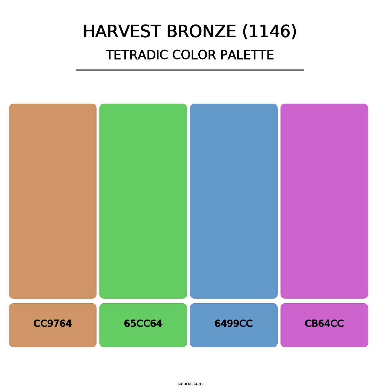 Harvest Bronze (1146) - Tetradic Color Palette