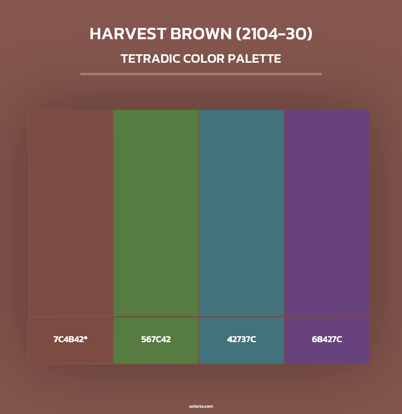 Harvest Brown (2104-30) - Tetradic Color Palette