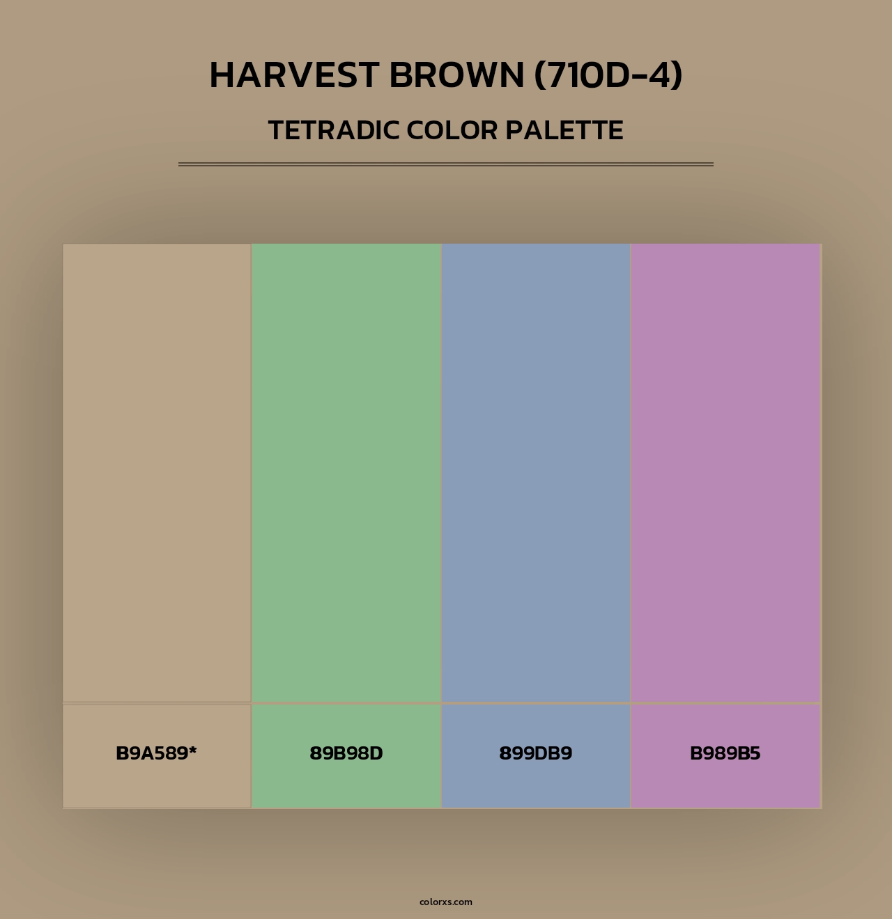 Harvest Brown (710D-4) - Tetradic Color Palette