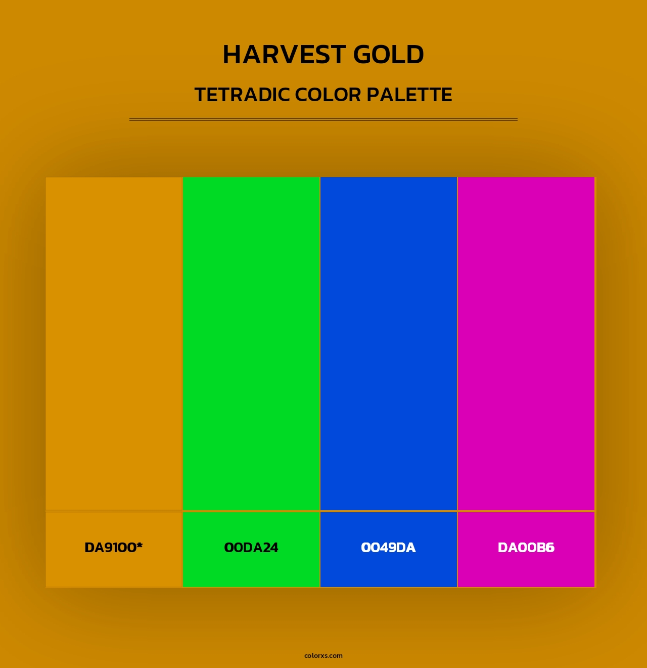 Harvest Gold - Tetradic Color Palette