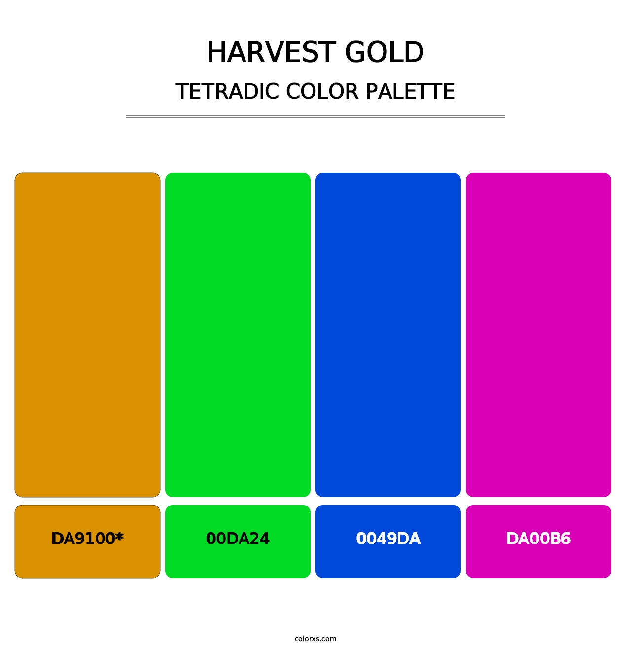 Harvest Gold - Tetradic Color Palette