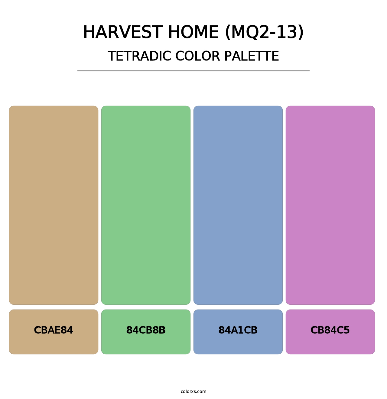 Harvest Home (MQ2-13) - Tetradic Color Palette