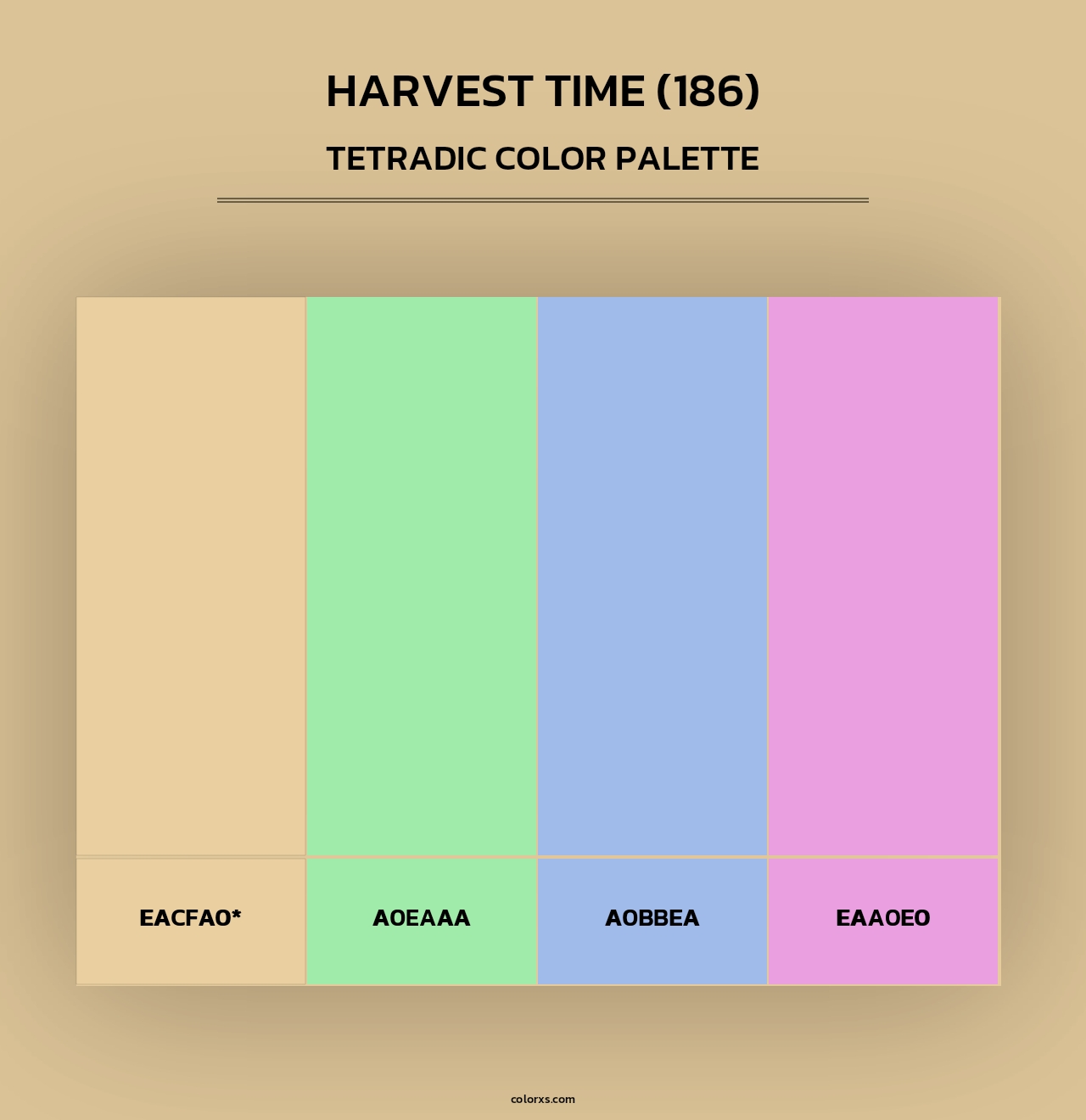 Harvest Time (186) - Tetradic Color Palette