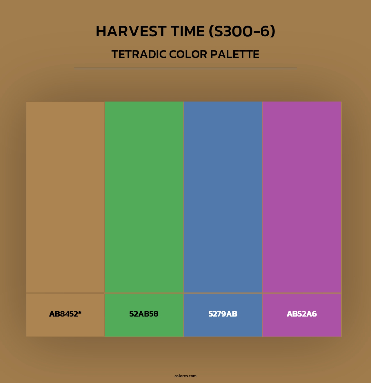 Harvest Time (S300-6) - Tetradic Color Palette