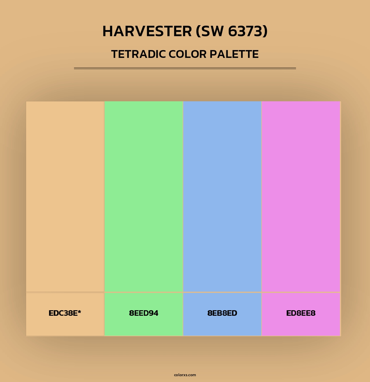 Harvester (SW 6373) - Tetradic Color Palette